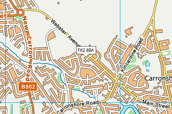 FK2 8BA map - OS VectorMap District (Ordnance Survey)