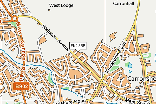 FK2 8BB map - OS VectorMap District (Ordnance Survey)