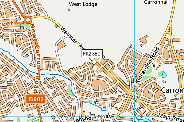 FK2 8BD map - OS VectorMap District (Ordnance Survey)