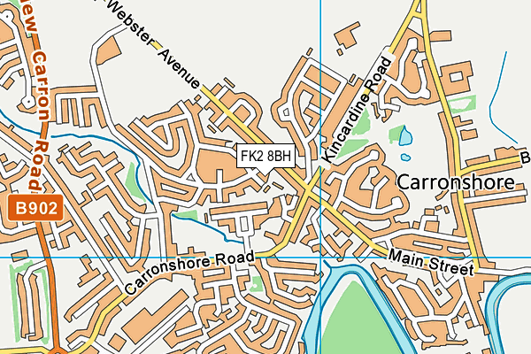 FK2 8BH map - OS VectorMap District (Ordnance Survey)