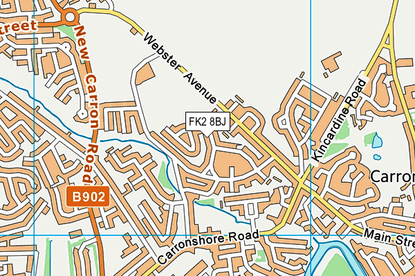 FK2 8BJ map - OS VectorMap District (Ordnance Survey)