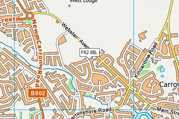 FK2 8BL map - OS VectorMap District (Ordnance Survey)