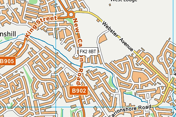 FK2 8BT map - OS VectorMap District (Ordnance Survey)