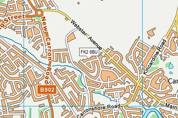 FK2 8BU map - OS VectorMap District (Ordnance Survey)