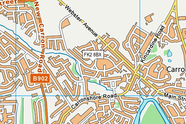 FK2 8BX map - OS VectorMap District (Ordnance Survey)