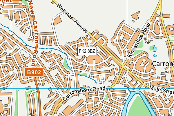 FK2 8BZ map - OS VectorMap District (Ordnance Survey)