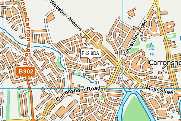 FK2 8DA map - OS VectorMap District (Ordnance Survey)