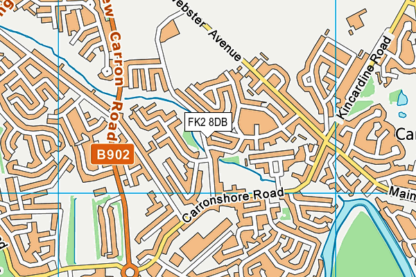 FK2 8DB map - OS VectorMap District (Ordnance Survey)