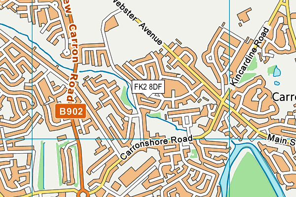 FK2 8DF map - OS VectorMap District (Ordnance Survey)