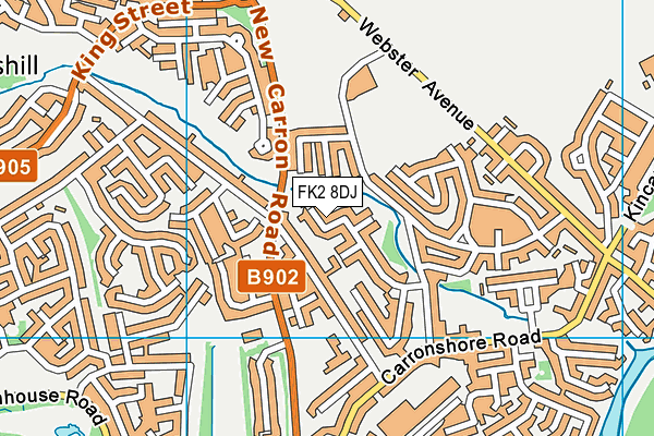 FK2 8DJ map - OS VectorMap District (Ordnance Survey)