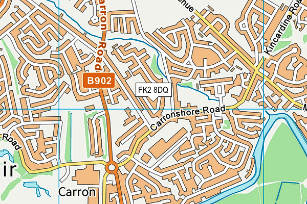 FK2 8DQ map - OS VectorMap District (Ordnance Survey)