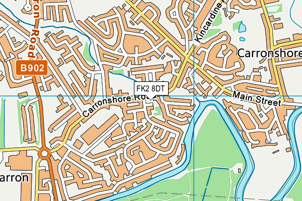 FK2 8DT map - OS VectorMap District (Ordnance Survey)