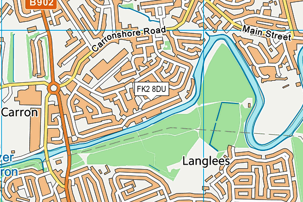 FK2 8DU map - OS VectorMap District (Ordnance Survey)