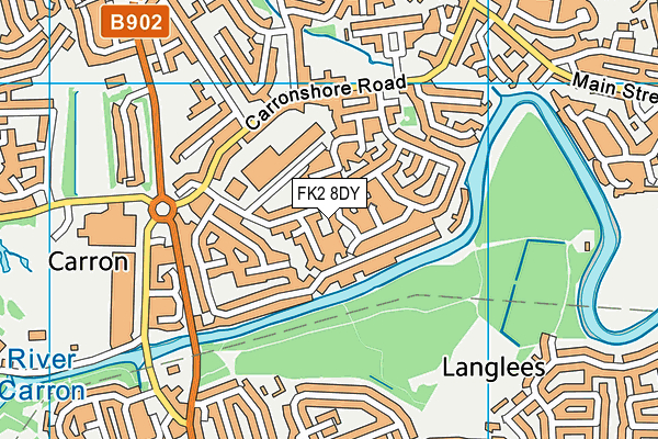 FK2 8DY map - OS VectorMap District (Ordnance Survey)