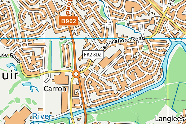 FK2 8DZ map - OS VectorMap District (Ordnance Survey)