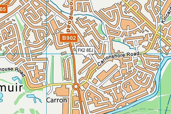 FK2 8EJ map - OS VectorMap District (Ordnance Survey)