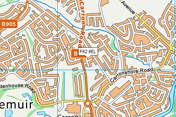 FK2 8EL map - OS VectorMap District (Ordnance Survey)