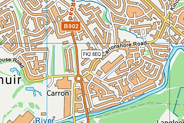 FK2 8EQ map - OS VectorMap District (Ordnance Survey)