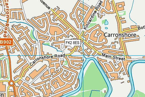 FK2 8ES map - OS VectorMap District (Ordnance Survey)