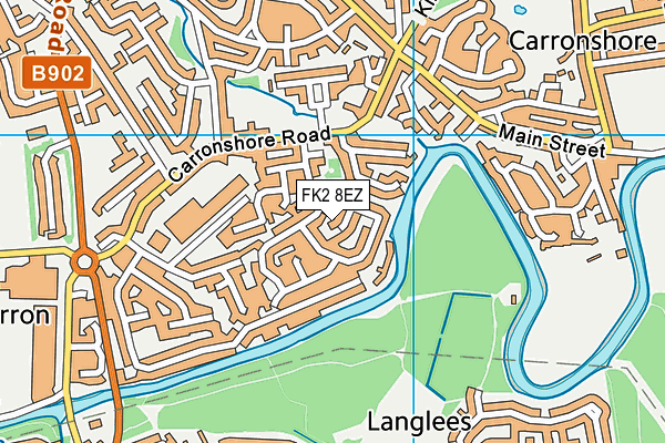 FK2 8EZ map - OS VectorMap District (Ordnance Survey)