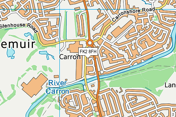 FK2 8FH map - OS VectorMap District (Ordnance Survey)