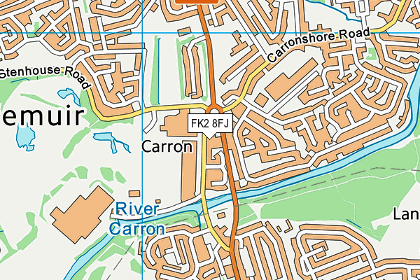 FK2 8FJ map - OS VectorMap District (Ordnance Survey)