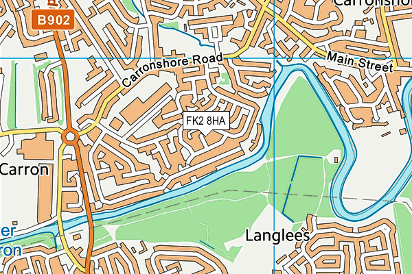 FK2 8HA map - OS VectorMap District (Ordnance Survey)