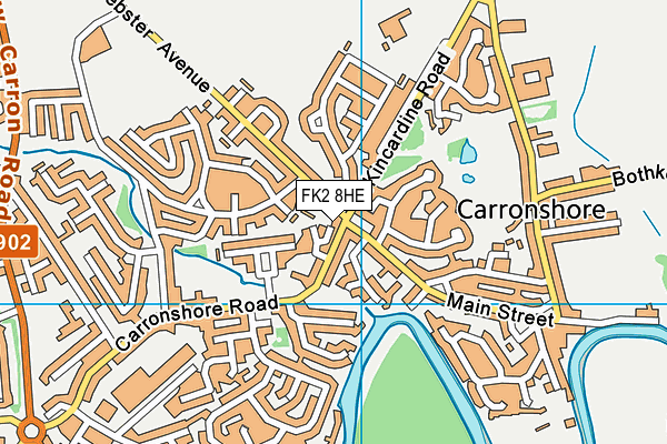 FK2 8HE map - OS VectorMap District (Ordnance Survey)