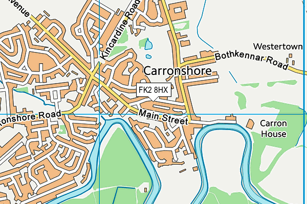 FK2 8HX map - OS VectorMap District (Ordnance Survey)