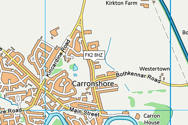 FK2 8HZ map - OS VectorMap District (Ordnance Survey)