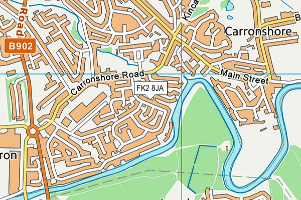 FK2 8JA map - OS VectorMap District (Ordnance Survey)