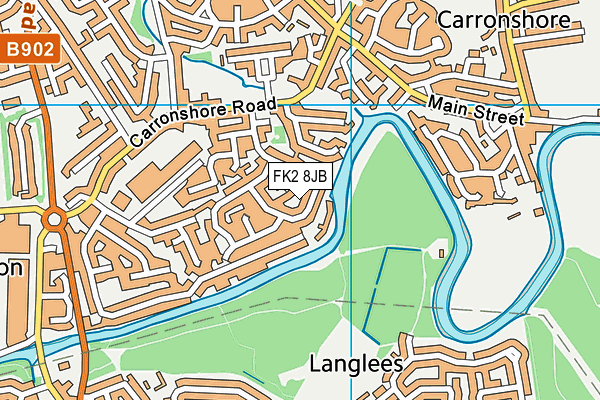 FK2 8JB map - OS VectorMap District (Ordnance Survey)