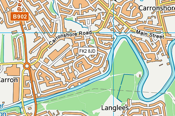 FK2 8JD map - OS VectorMap District (Ordnance Survey)