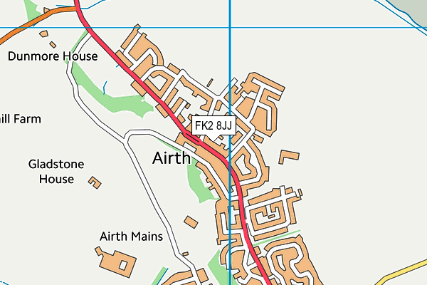 FK2 8JJ map - OS VectorMap District (Ordnance Survey)