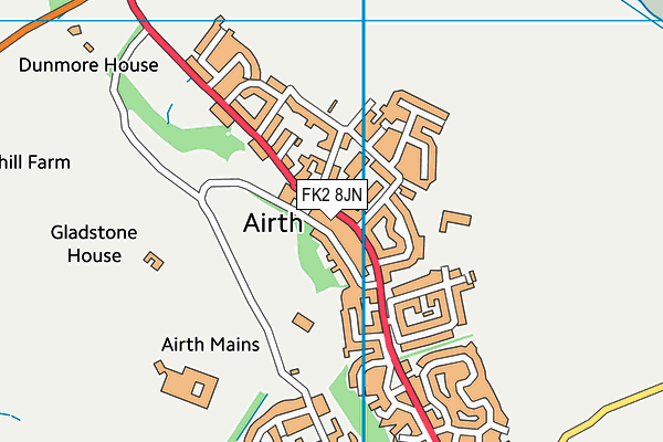 FK2 8JN map - OS VectorMap District (Ordnance Survey)