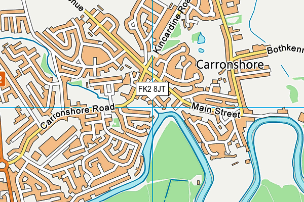 FK2 8JT map - OS VectorMap District (Ordnance Survey)