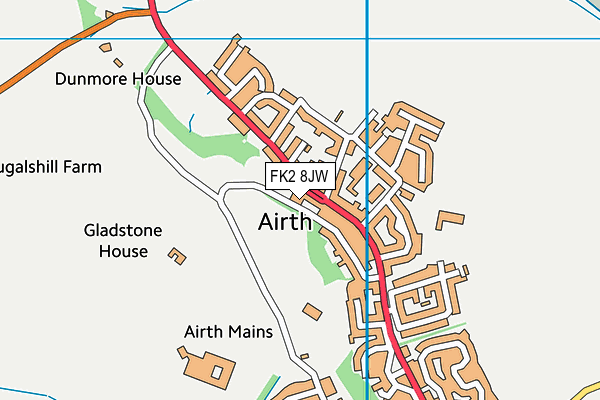 FK2 8JW map - OS VectorMap District (Ordnance Survey)