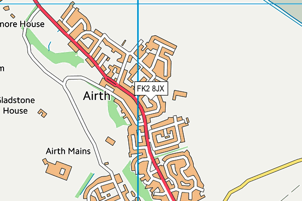 FK2 8JX map - OS VectorMap District (Ordnance Survey)