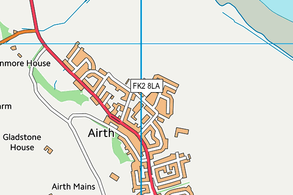 FK2 8LA map - OS VectorMap District (Ordnance Survey)