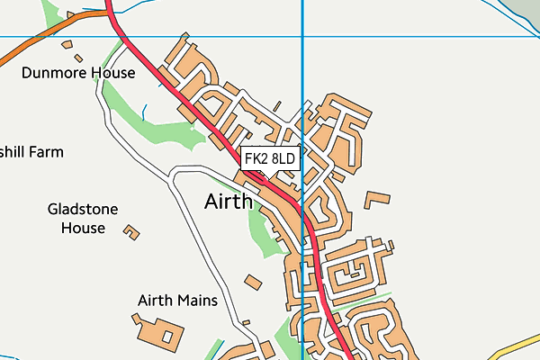 FK2 8LD map - OS VectorMap District (Ordnance Survey)