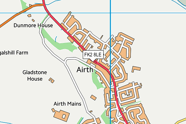 FK2 8LE map - OS VectorMap District (Ordnance Survey)