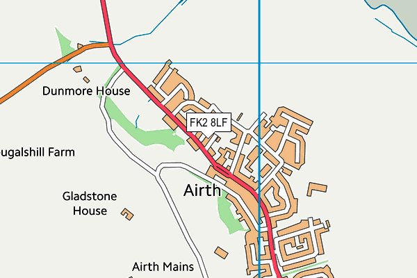 FK2 8LF map - OS VectorMap District (Ordnance Survey)