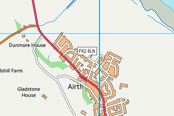 FK2 8LN map - OS VectorMap District (Ordnance Survey)