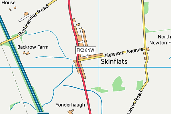 FK2 8NW map - OS VectorMap District (Ordnance Survey)