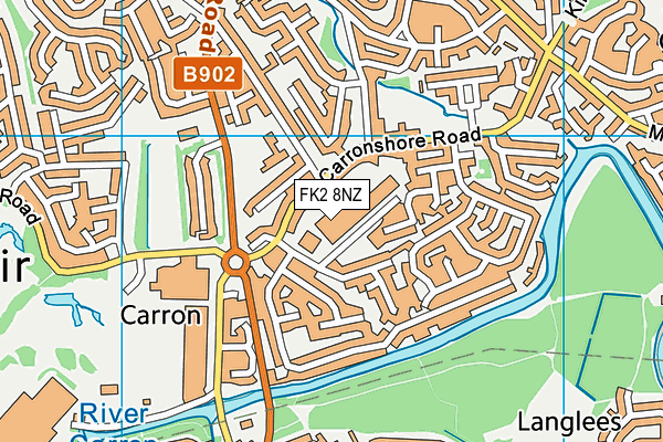 FK2 8NZ map - OS VectorMap District (Ordnance Survey)