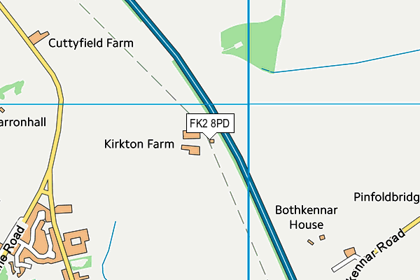 FK2 8PD map - OS VectorMap District (Ordnance Survey)