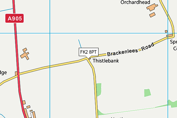 FK2 8PT map - OS VectorMap District (Ordnance Survey)