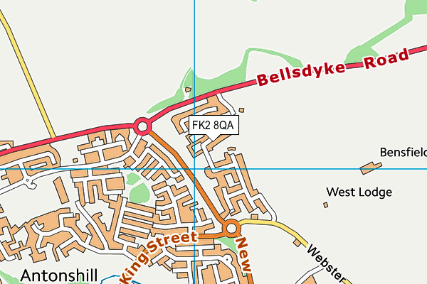 FK2 8QA map - OS VectorMap District (Ordnance Survey)