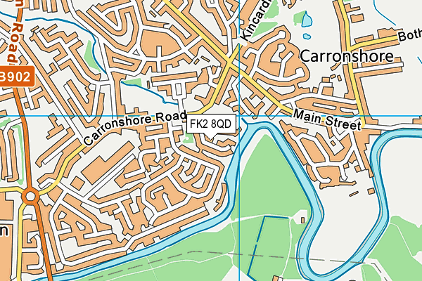 FK2 8QD map - OS VectorMap District (Ordnance Survey)