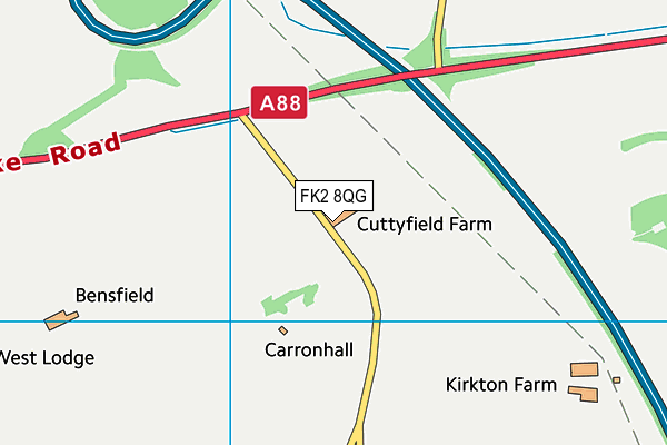 FK2 8QG map - OS VectorMap District (Ordnance Survey)